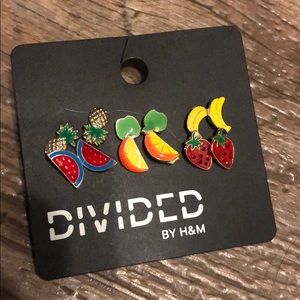 Fruit stud earrings